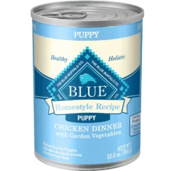 Blue Buffalo Homestyle Recipe Puppy Chicken Dinner With Garden Vegetables Canned Dog Food (12.5oz X 12)