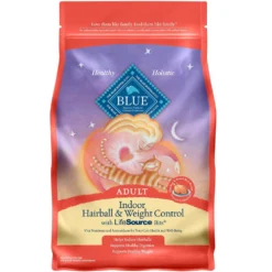 Blue Buffalo Indoor Hairball & Weight Control Chicken & Brown Rice Recipe Adult Dry Cat Food (7 Lb)