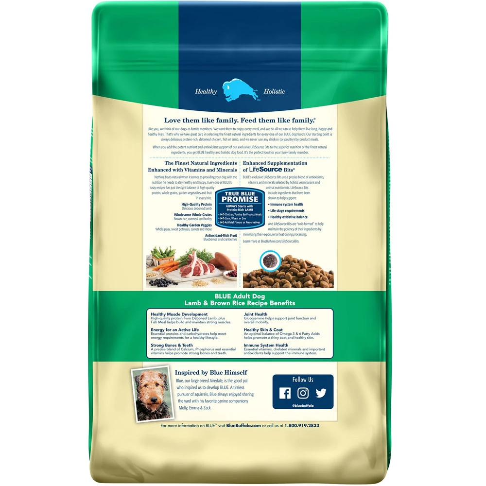 Blue Buffalo Life Protection Formula Adult Lamb & Brown Rice Recipe Dry Dog Food (15 Lb) 2 Blue Buffalo Life Protection Formula Adult Lamb & Brown Rice Recipe Dry Dog Food (15 Lb) - Image 2