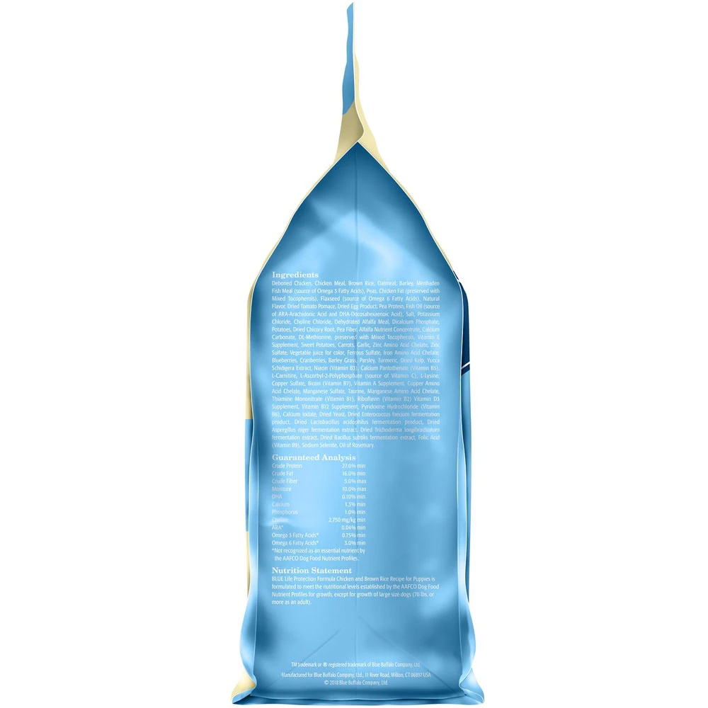 Blue Buffalo Life Protection Formula Puppy Chicken & Brown Rice Recipe Dry Dog Food (15 Lb) 3 Blue Buffalo Life Protection Formula Puppy Chicken & Brown Rice Recipe Dry Dog Food (15 Lb) - Image 3