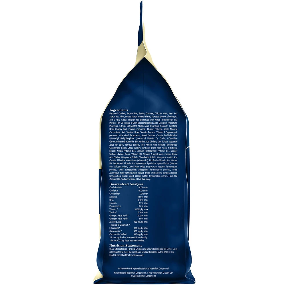 Blue Buffalo Life Protection Formula Senior Chicken & Brown Rice Recipe Dry Dog Food (15 Lb) 8 Blue Buffalo Life Protection Formula Senior Chicken & Brown Rice Recipe Dry Dog Food (15 Lb) - Image 8