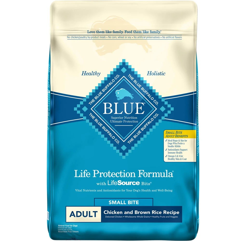 Blue Buffalo Life Protection Formula Small Bite Adult Chicken & Brown Rice Recipe Dry Dog Food (15 Lb) 1 Blue Buffalo Life Protection Formula Small Bite Adult Chicken & Brown Rice Recipe Dry Dog Food (15 Lb)