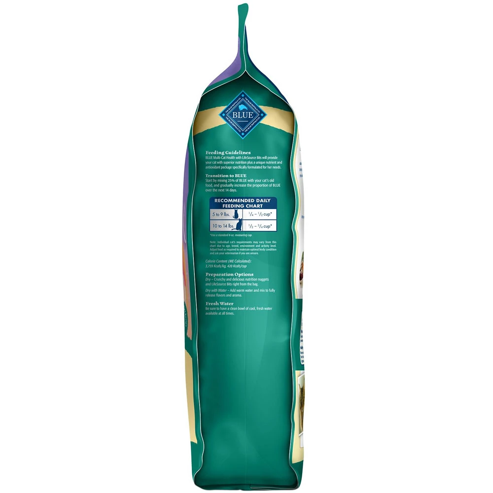 Blue Buffalo Multi-Cat Health Chicken & Turkey Recipe Adult Dry Cat Food (15 Lb) 8 Blue Buffalo Multi-Cat Health Chicken & Turkey Recipe Adult Dry Cat Food (15 Lb) - Image 8