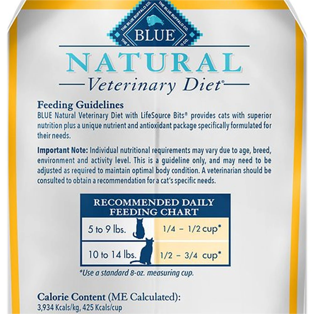 Blue Buffalo Natural Veterinary Diet - KM Kidney + Mobility Support Dry Cat Food (4x7 Lb) 2 Blue Buffalo Natural Veterinary Diet - KM Kidney + Mobility Support Dry Cat Food (4x7 Lb) - Image 2