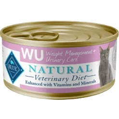 Blue Buffalo Natural Veterinary Diet - W+U Weight Management + Urinary Care Canned Cat Food (24-pack)