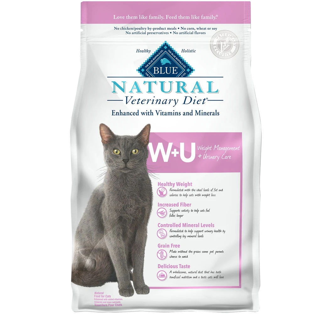 Blue Buffalo Natural Veterinary Diet - W+U Weight Management + Urinary Care Dry Cat Food (4x6.5 Lb) 1 Blue Buffalo Natural Veterinary Diet - W+U Weight Management + Urinary Care Dry Cat Food (4x6.5 Lb)