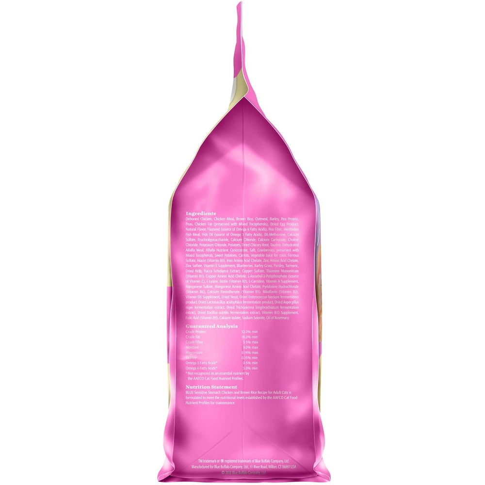 Blue Buffalo Sensitive Stomach Chicken Recipe Adult Dry Cat Food (7 Lb) 7 Blue Buffalo Sensitive Stomach Chicken Recipe Adult Dry Cat Food (7 Lb) - Image 7