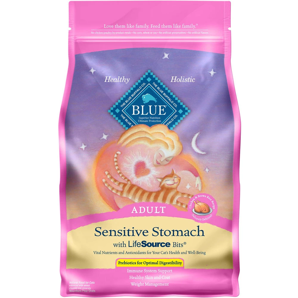 Blue Buffalo Sensitive Stomach Chicken Recipe Adult Dry Cat Food (7 Lb) 1 Blue Buffalo Sensitive Stomach Chicken Recipe Adult Dry Cat Food (7 Lb)