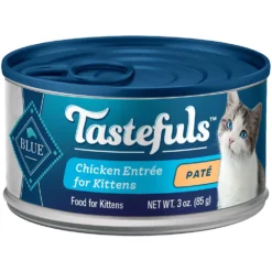 Blue Buffalo Tastefuls Chicken Entree Kitten Pate Wet Cat Food (3oz X 12)