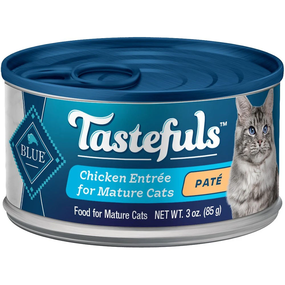 Blue Buffalo Tastefuls Chicken Entree Mature Cats Pate Wet Cat Food (3oz X 12) 1 Blue Buffalo Tastefuls Chicken Entree Mature Cats Pate Wet Cat Food (3oz X 12)