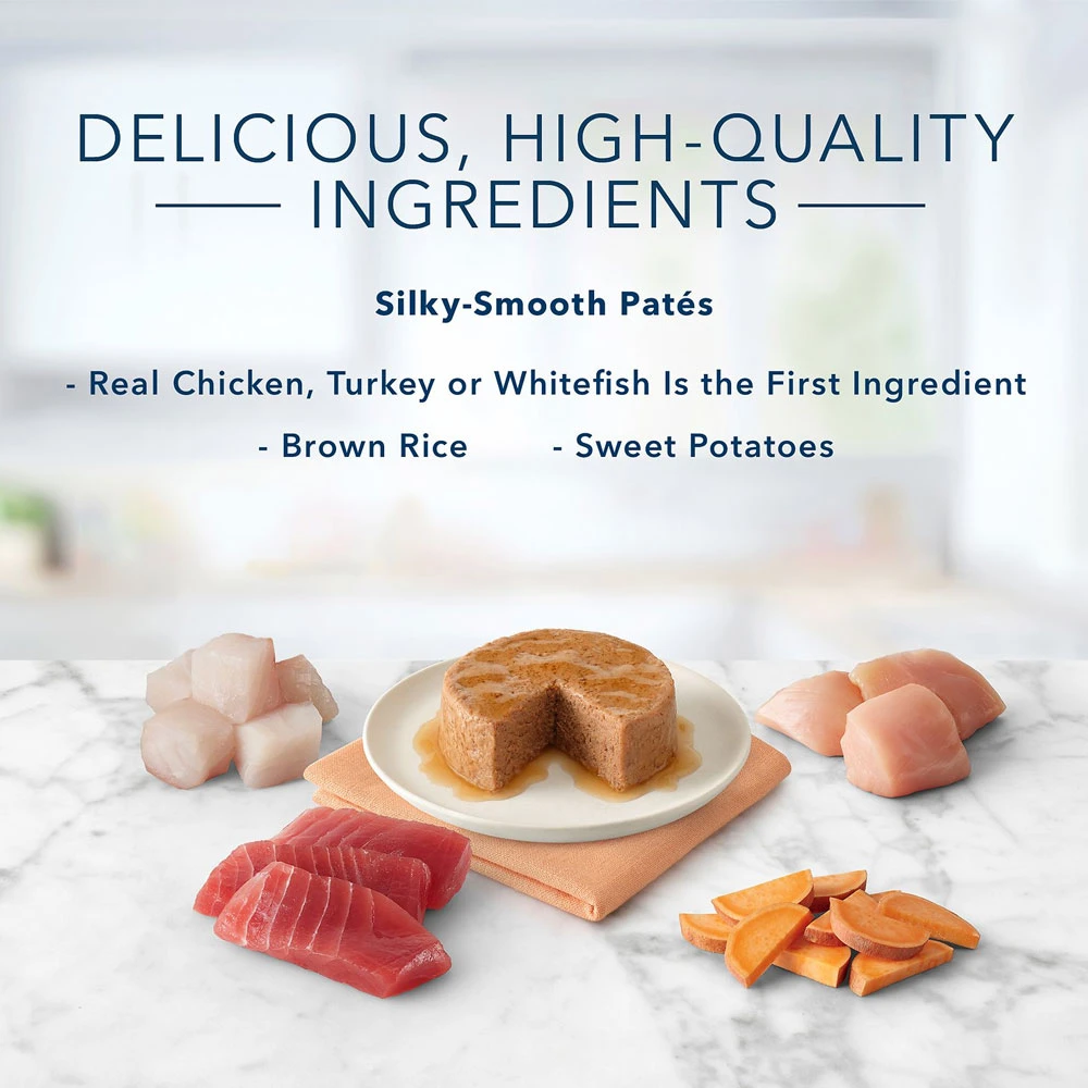 Blue Buffalo Tastefuls Chicken, Turkey & Chicken & Ocean Fish & Tuna Entrees Variety Pack Pate Wet Cat Food (5.5oz X 12) 3 Blue Buffalo Tastefuls Chicken, Turkey & Chicken & Ocean Fish & Tuna Entrees Variety Pack Pate Wet Cat Food (5.5oz X 12) - Image 3