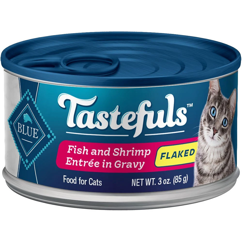 Blue Buffalo Tastefuls Fish & Shrimp Entree In Gravy Flaked Wet Cat Food (3oz X 12) 1 Blue Buffalo Tastefuls Fish & Shrimp Entree In Gravy Flaked Wet Cat Food (3oz X 12)