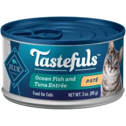 Blue Buffalo Tastefuls Ocean Fish & Tuna Entree Pate Wet Cat Food (3oz X 12)