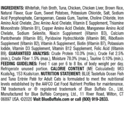 Blue Buffalo Tastefuls Ocean Fish & Tuna Entree Pate Wet Cat Food (3oz X 12) -Blue Buffalo blue buffalo tastefuls ocean fish tuna entree pate wet cat food 3oz x 12 89