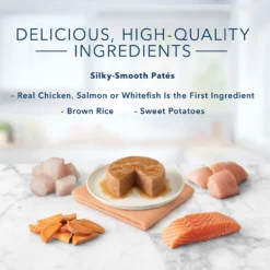 Blue Buffalo Tastefuls Salmon, Chicken, Ocean Fish & Tuna Entrees Variety Pack Pate Wet Cat Food (5.5oz X 12) -Blue Buffalo blue buffalo tastefuls salmon chicken ocean fish tuna entrees variety pack pate wet cat food 5 5oz x 12 78