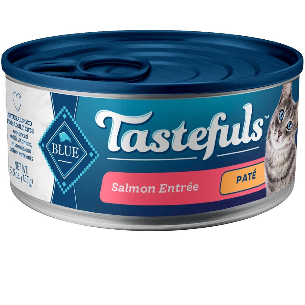 Blue Buffalo Tastefuls Salmon Entree Pate Wet Cat Food (5.5oz X 12) 1 Blue Buffalo Tastefuls Salmon Entree Pate Wet Cat Food (5.5oz X 12)