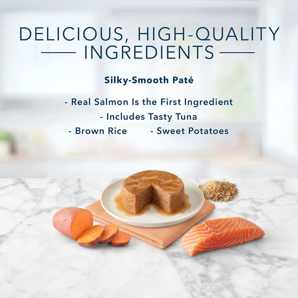 Blue Buffalo Tastefuls Salmon Entree Pate Wet Cat Food (5.5oz X 12) 2 Blue Buffalo Tastefuls Salmon Entree Pate Wet Cat Food (5.5oz X 12) - Image 2