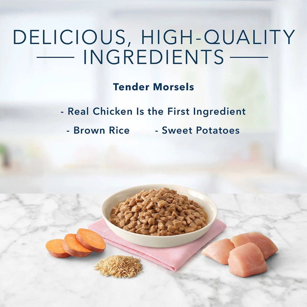 Blue Buffalo Tastefuls Tender Morsels Chicken Entree Wet Cat Food (5.5 Oz X 12) 2 Blue Buffalo Tastefuls Tender Morsels Chicken Entree Wet Cat Food (5.5 Oz X 12) - Image 2