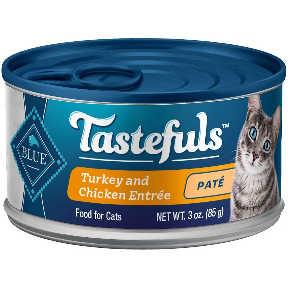 Blue Buffalo Tastefuls Turkey & Chicken Entree Pate Wet Cat Food (3oz X 12) 1 Blue Buffalo Tastefuls Turkey & Chicken Entree Pate Wet Cat Food (3oz X 12)