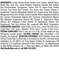 Blue Buffalo Tastefuls Turkey & Chicken Entree Pate Wet Cat Food (5.5oz X 24) -Blue Buffalo blue buffalo tastefuls turkey chicken entree pate wet cat food 5 5oz x 24 113
