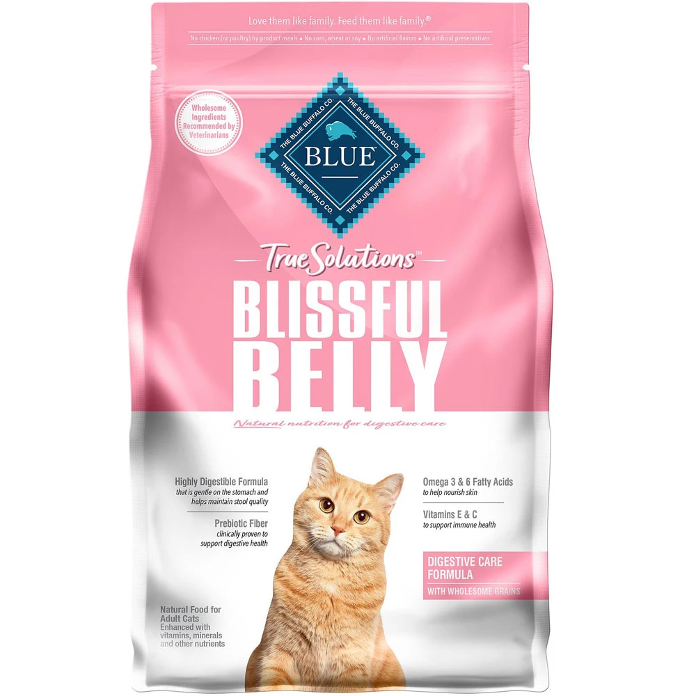 Blue Buffalo True Solutions Blissful Belly Digestive Care Formula Dry Cat Food (11 Lb) 1 Blue Buffalo True Solutions Blissful Belly Digestive Care Formula Dry Cat Food (11 Lb)