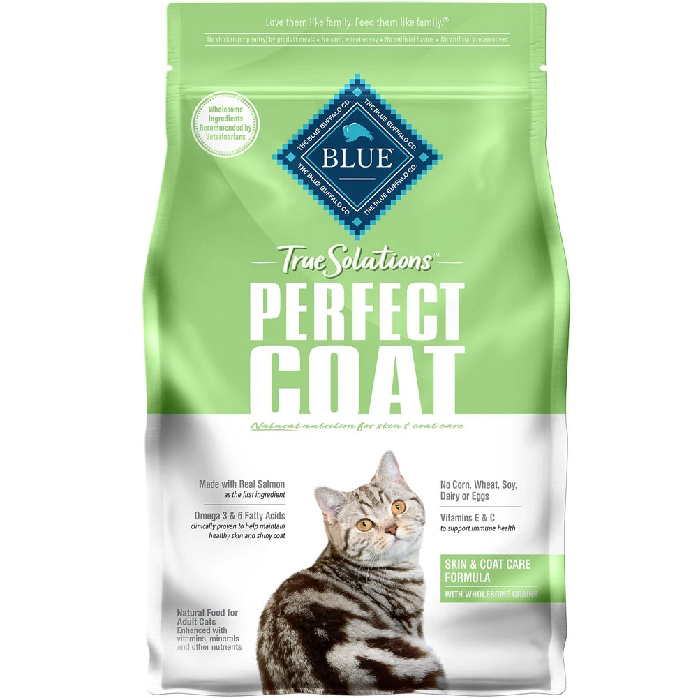 Blue Buffalo True Solutions Perfect Coat Skin & Coat Care Formula Dry Cat Food (3.5 Lb) 1 Blue Buffalo True Solutions Perfect Coat Skin & Coat Care Formula Dry Cat Food (3.5 Lb)