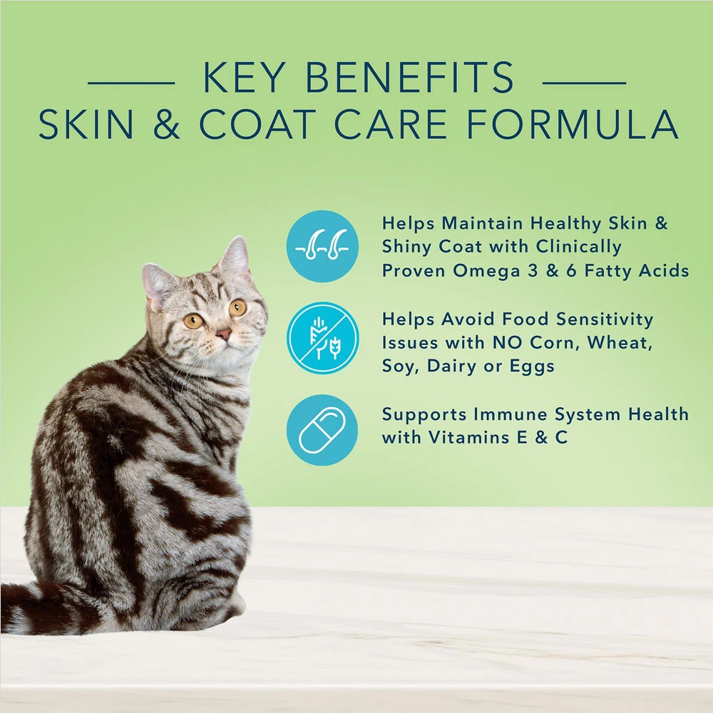 Blue Buffalo True Solutions Perfect Coat Skin & Coat Care Formula Dry Cat Food (3.5 Lb) 3 Blue Buffalo True Solutions Perfect Coat Skin & Coat Care Formula Dry Cat Food (3.5 Lb) - Image 3