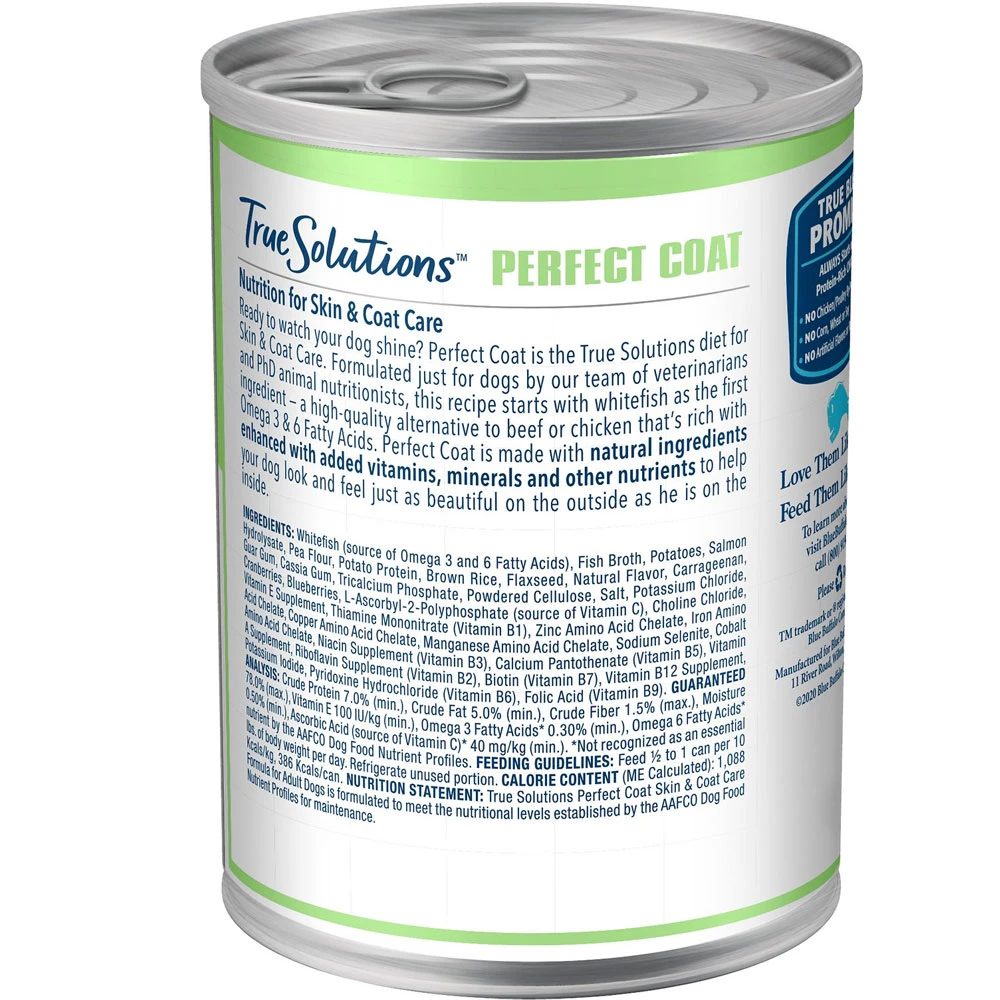 Blue Buffalo True Solutions Perfect Coat Skin & Coat Care Formula Dry Dog Food (12.5oz X 12) 2 Blue Buffalo True Solutions Perfect Coat Skin & Coat Care Formula Dry Dog Food (12.5oz X 12) - Image 2