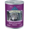 Blue Buffalo Wilderness Beef & Chicken Grill Grain-Free Canned Dog Food (12.5oz X 12)