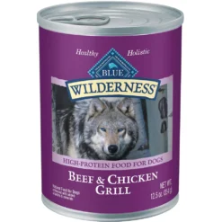 Blue Buffalo Wilderness Beef & Chicken Grill Grain-Free Canned Dog Food (12.5oz X 12)