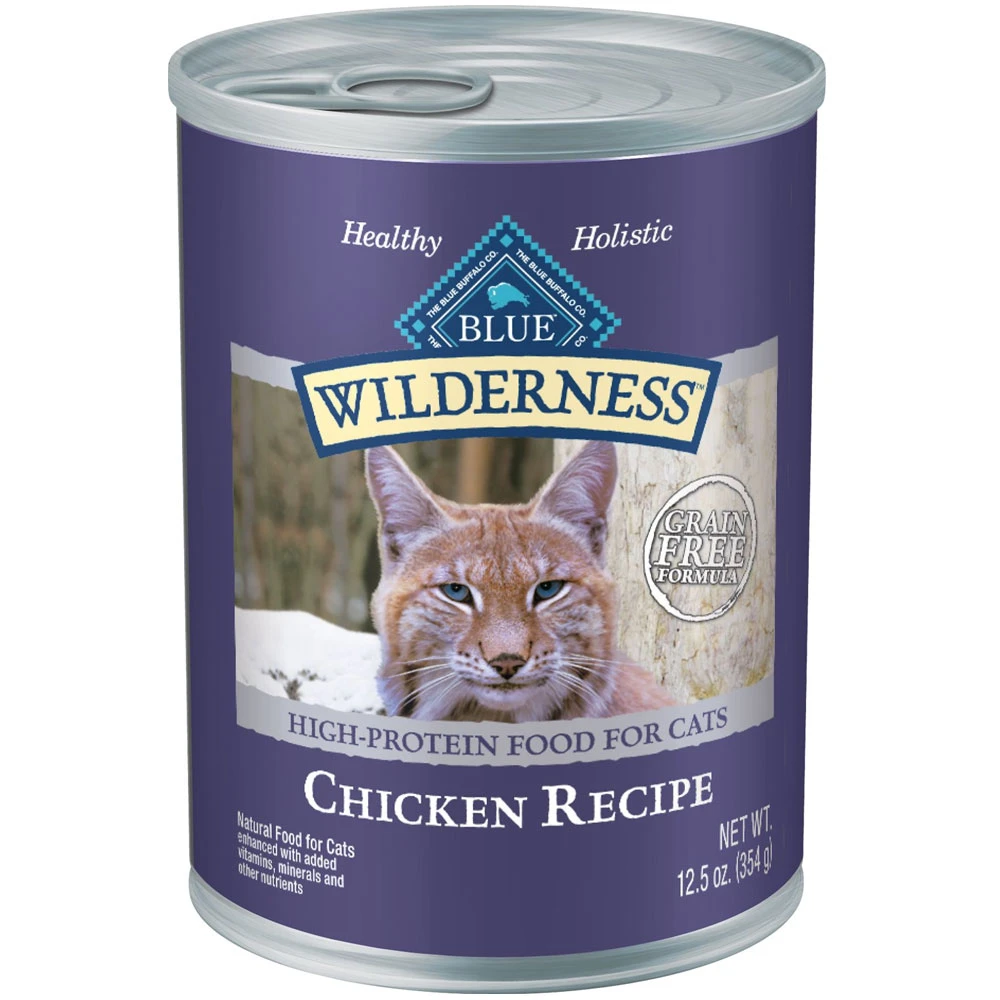 Blue Buffalo Wilderness Chicken Grain-Free Canned Cat Food (12.5oz X 12) 1 Blue Buffalo Wilderness Chicken Grain-Free Canned Cat Food (12.5oz X 12)