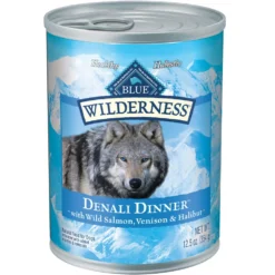 Blue Buffalo Wilderness Denali Dinner With Wild Salmon, Venison & Halibut Grain-Free Canned Dog Food (12.5oz X 12)