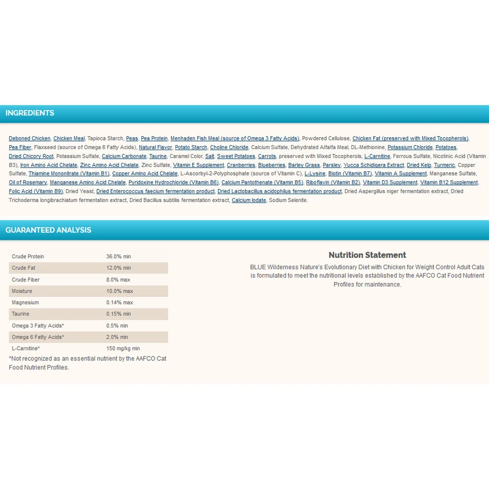 Blue Buffalo Wilderness Grain-Free Weight Control Chicken Recipe (5 Lb) 3 Blue Buffalo Wilderness Grain-Free Weight Control Chicken Recipe (5 Lb) - Image 3