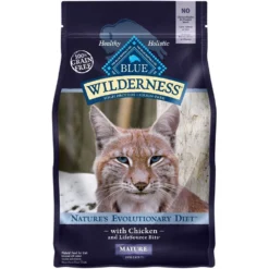 Blue Buffalo Wilderness Mature Chicken Recipe Grain-Free Dry Cat Food (5 Lb)