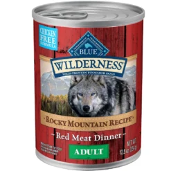 Blue Buffalo Wilderness Rocky Mountain Recipe Red Meat Dinner Adult Grain-Free Canned Dog Food (12.5oz X 12)