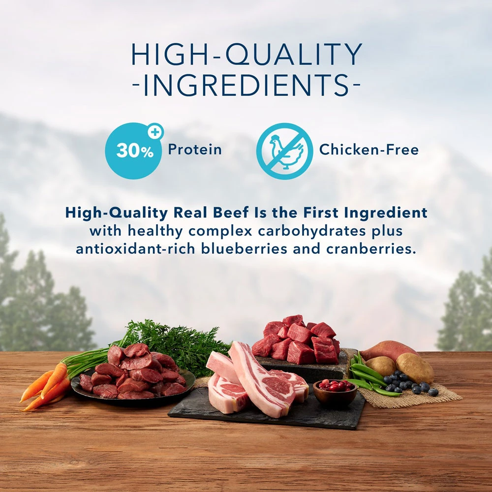 Blue Buffalo Wilderness Rocky Mountain Recipe With Red Meat Healthy Weight Grain-Free Dry Dog Food (22 Lb) 3 Blue Buffalo Wilderness Rocky Mountain Recipe With Red Meat Healthy Weight Grain-Free Dry Dog Food (22 Lb) - Image 3