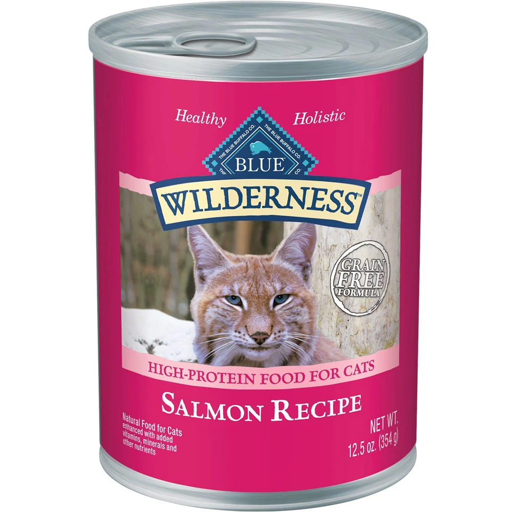 Blue Buffalo Wilderness Salmon Grain-Free Canned Cat Food (12.5oz X 12) 1 Blue Buffalo Wilderness Salmon Grain-Free Canned Cat Food (12.5oz X 12)