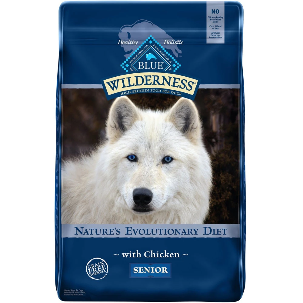 Blue Buffalo Wilderness Senior Chicken Recipe Grain-Free Dry Dog Food (24 Lb) 1 Blue Buffalo Wilderness Senior Chicken Recipe Grain-Free Dry Dog Food (24 Lb)