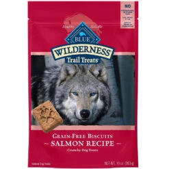Blue Buffalo Wilderness Trail Treats Grain-Free Salmon Biscuits Dog Treats, 10-oz Bag