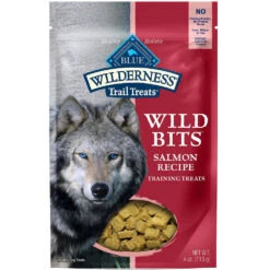 Blue Buffalo Wilderness Trail Treats Salmon Wild Bits Grain-Free Training Dog Treats, 4-oz Bag