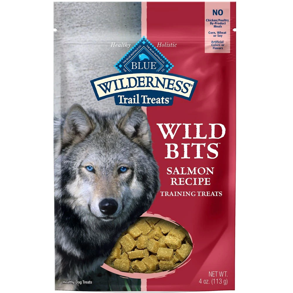 Blue Buffalo Wilderness Trail Treats Salmon Wild Bits Grain-Free Training Dog Treats, 4-oz Bag 1 Blue Buffalo Wilderness Trail Treats Salmon Wild Bits Grain-Free Training Dog Treats, 4-oz Bag