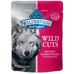 Blue Buffalo Wilderness Wild Cuts Trail Toppers Chunky Salmon Bites In Hearty Gravy Dog Food Pouch (3 Oz)