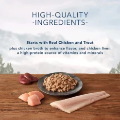 Blue Buffalo Wilderness Wild Delights Flaked Chicken & Trout Grain-Free Canned Cat Food (3oz X24) -Blue Buffalo blue buffalo wilderness wild delights flaked chicken trout grain free canned cat food 3oz x24 80