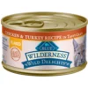 Blue Buffalo Wilderness Wild Delights Flaked Chicken & Turkey Grain-Free Canned Cat Food (3oz X24)