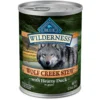 Blue Buffalo Wilderness Wolf Creek Stew Hearty Duck Stew Grain-Free Adult Canned Dog Food (12.5oz X 12)